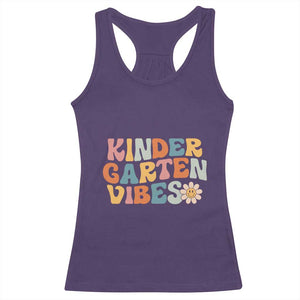 Retro Kindergarten Vibes Racerback Tank Top Cute Kinder Crew First Day of School