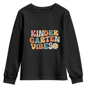 Retro Kindergarten Vibes Youth Sweatshirt Cute Kinder Crew First Day of School