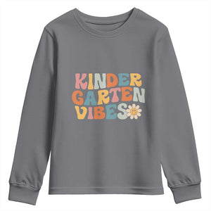 Retro Kindergarten Vibes Youth Sweatshirt Cute Kinder Crew First Day of School