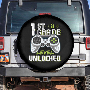 Leveling Up To School Funny Gamer Boys Spare Tire Cover First Day Back to School Gift