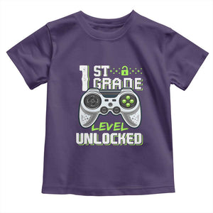Leveling Up To School Funny Gamer Boys Toddler T Shirt First Day Back to School Gift