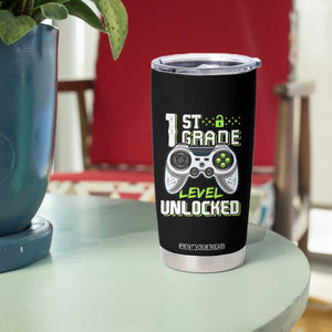 Leveling Up To School Funny Gamer Boys Tumbler Cup First Day Back to School Gift