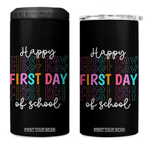 Happy First Day of School 4 in 1 Can Cooler Tumbler Positive Vibe Teacher and Student Gift