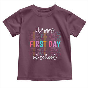 Happy First Day of School Toddler T Shirt Positive Vibe Teacher and Student Gift