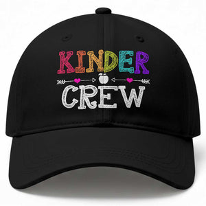 Kinder Crew Funny Kindergarten Baseball Cap Teacher and Student Back to School
