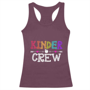 Kinder Crew Funny Kindergarten Racerback Tank Top Teacher and Student Back to School