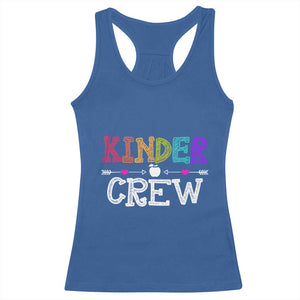 Kinder Crew Funny Kindergarten Racerback Tank Top Teacher and Student Back to School