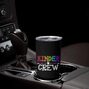 Kinder Crew Funny Kindergarten Tumbler Cup Teacher and Student Back to School
