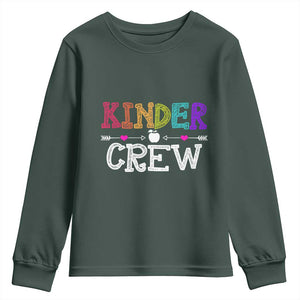 Kinder Crew Funny Kindergarten Youth Sweatshirt Teacher and Student Back to School