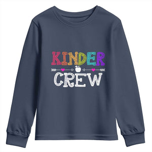 Kinder Crew Funny Kindergarten Youth Sweatshirt Teacher and Student Back to School