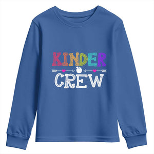 Kinder Crew Funny Kindergarten Youth Sweatshirt Teacher and Student Back to School