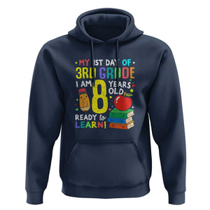 3rd Grade Back to School Hoodie Boys and Girls First Day Gift TS01 Navy Print Your Wear