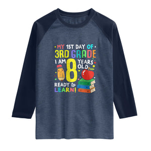 Hello 3rd Grade Raglan Shirt Boys and Girls First Day Back to School Gift