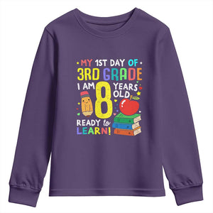 Hello 3rd Grade Youth Sweatshirt Boys and Girls First Day Back to School Gift