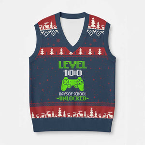 100 Days of School Smarter V-Neck Knit Sweater Vest Cool 100th Day Celebration Gift