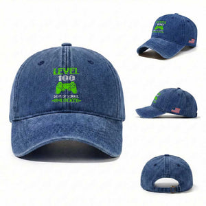 100 Days of School Smarter Washed Cotton Baseball Cap Cool 100th Day Celebration Gift