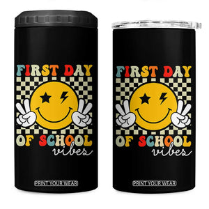 First Day of School Vibes 4 in 1 Can Cooler Tumbler Aesthetic Back to School Teacher Student