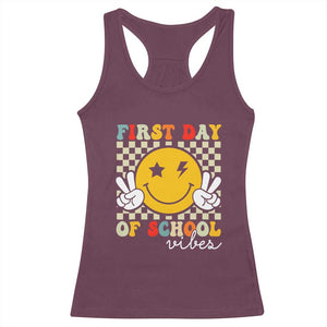 First Day of School Vibes Racerback Tank Top Aesthetic Back to School Teacher Student