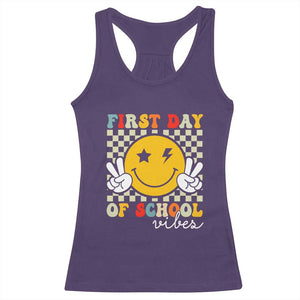 First Day of School Vibes Racerback Tank Top Aesthetic Back to School Teacher Student