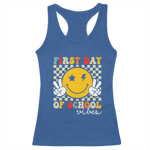 First Day of School Vibes Racerback Tank Top Aesthetic Back to School Teacher Student
