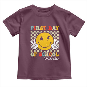 First Day of School Vibes Toddler T Shirt Aesthetic Back to School Teacher Student