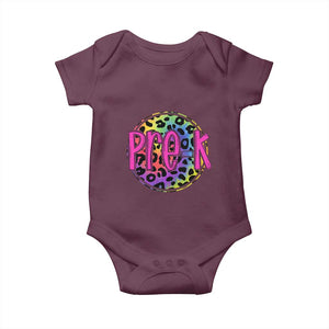 Pre-Kindergarten Neon Leopard Effect Printing Baby Onesie Wild About PreK Teacher Student Gift