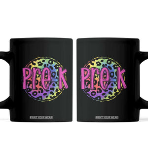 Pre-Kindergarten Neon Leopard Effect Printing Coffee Mug Wild About PreK Teacher Student Gift
