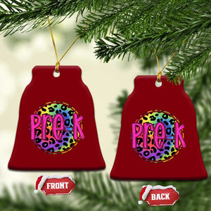 Pre-Kindergarten Neon Leopard Effect Printing Ceramic Ornament Wild About PreK Teacher Student Gift