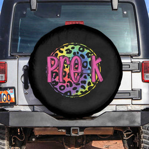 Pre-Kindergarten Neon Leopard Effect Printing Spare Tire Cover Wild About PreK Teacher Student Gift