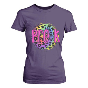 Pre-Kindergarten Neon Leopard Effect Printing T Shirt For Women Wild About PreK Teacher Student Gift