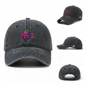 Pre-Kindergarten Neon Leopard Effect Printing Washed Cotton Baseball Cap Wild About PreK Teacher Student Gift