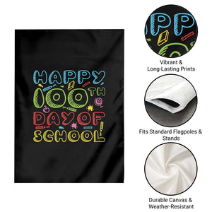 Happy 100 Days of School Garden Flag 100th Day Funny Milestone Celebration
