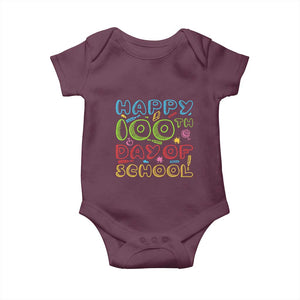 Happy 100 Days of School Baby Onesie 100th Day Funny Milestone Celebration