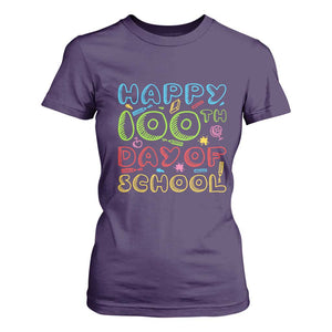 Happy 100 Days of School T Shirt For Women 100th Day Funny Milestone Celebration