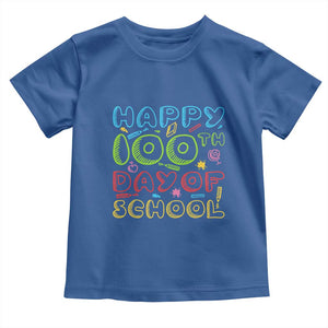 Happy 100 Days of School Toddler T Shirt 100th Day Funny Milestone Celebration