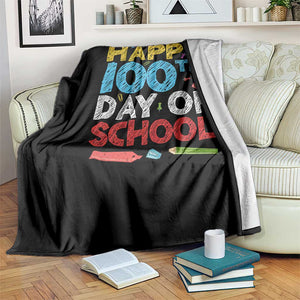 100 Days of School Celebration Throw Blanket Happy 100th Day Student Teacher Gift