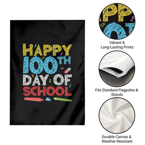 100 Days of School Celebration Garden Flag Happy 100th Day Student Teacher Gift