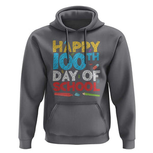 100 Days of School Celebration Hoodie Happy 100th Day TS01 Charcoal Print Your Wear