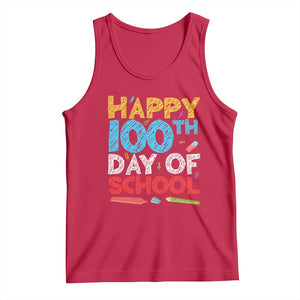 100 Days of School Celebration Tank Top Happy 100th Day Student Teacher Gift