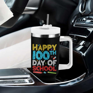 100 Days of School Celebration Tumbler With Handle Happy 100th Day Student Teacher Gift
