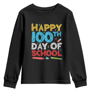 100 Days of School Celebration Youth Sweatshirt Happy 100th Day Student Teacher Gift