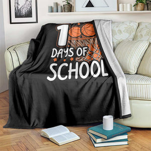100 Days of Rocking School Basketball Throw Blanket Cool Kids Sports Gift