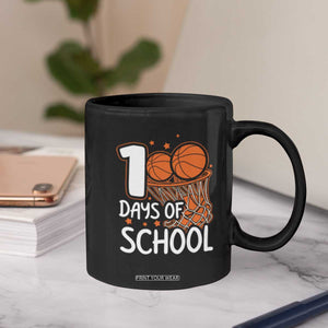 100 Days of Rocking School Basketball Coffee Mug Cool Kids Sports Gift