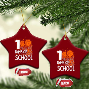 100 Days of Rocking School Basketball Ceramic Ornament Cool Kids Sports Gift