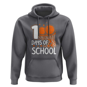 100th Day of School Hoodie Basketball Theme for Kids TS01 Charcoal Print Your Wear