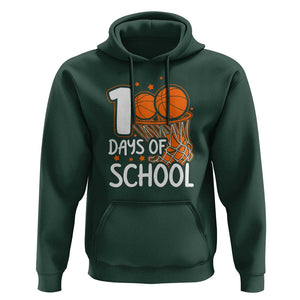 100th Day of School Hoodie Basketball Theme for Kids TS01 Dark Forest Green Print Your Wear
