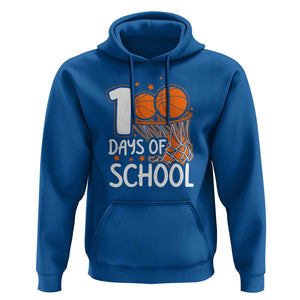 100th Day of School Hoodie Basketball Theme for Kids TS01 Royal Blue Print Your Wear