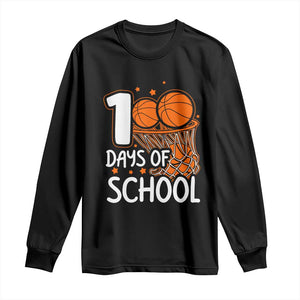 100 Days of Rocking School Basketball Long Sleeve Shirt Cool Kids Sports Gift