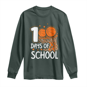 100 Days of Rocking School Basketball Long Sleeve Shirt Cool Kids Sports Gift