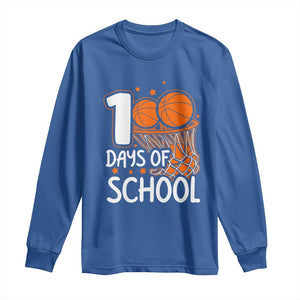 100 Days of Rocking School Basketball Long Sleeve Shirt Cool Kids Sports Gift